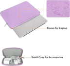 MOSISO Laptop Case 13.3 inch, 13-13.3 inch Laptop Sleeve Bag Compatible with MacBook Air/Pro 13 / Pro 14, HP Dell ASUS Lenovo Notebook, Neoprene Computer Sleeve Bag with Small Case, Purple