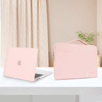 MOSISO Compatible with MacBook Air 13 inch Case 2025 2024 2023 2022 M4 A3240 M3 A3113 M2 A2681, Hard Shell&Sleeve Bag&Keyboard Skin&Webcam Cover&Screen Film for MacBook Air 13.6 inch, Chalk Pink