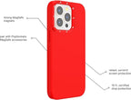 PopSockets iPhone 14 Pro Max Phone Case w/MagSafe- Rosso | Magnetic, Wireless Charging, Camera & Drop Protection, Red, Textured, Electronic Accessories, For iPad/Kindle/iPhone/Android