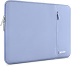 MOSISO Laptop Case 13.3 inch, 13-13.3 inch Laptop Sleeve Compatible with MacBook Air/Pro 13 / Pro 14, HP Dell ASUS Lenovo Notebook, Polyester Vertical Computer Sleeve Bag with Pocket, Pastel Blue