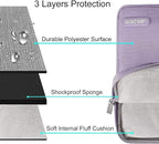 MOSISO Laptop Case 13 inch, 13 inch Laptop Sleeve Compatible with MacBook Air M4 M3 M2 M1 2025-2018 / Pro M2 M1 2025-2016, Polyester Vertical Computer Sleeve Bag with Pocket, Purple