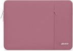 MOSISO Laptop Case 13.3 inch, 13-13.3 inch Laptop Sleeve Compatible with MacBook Air/Pro 13 / Pro 14, HP Dell ASUS Lenovo Notebook, Polyester Vertical Computer Sleeve Bag with Pocket, Dusty Rose