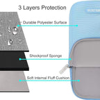 MOSISO Laptop Case 13 inch, 13 inch Laptop Sleeve Compatible with MacBook Air M4 M3 M2 M1 2025-2018 / Pro M2 M1 2025-2016, Polyester Vertical Computer Sleeve Bag with Pocket, Air Blue