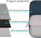 MOSISO Laptop Case 13.3 inch, 13-13.3 inch Laptop Sleeve Bag Compatible with MacBook Air/Pro 13 / Pro 14, HP Dell ASUS Lenovo Notebook, Neoprene Computer Sleeve Bag with Small Case, Haze Blue