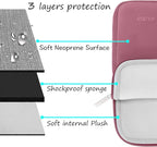 MOSISO Laptop Case 15 inch, 15 inch Laptop Sleeve Bag Compatible with MacBook Air 15 M4 A3241 M3 A3114 M2 A2941 2025 2024 2023, Dell XPS 15, Neoprene Computer Sleeve Bag with Small Case, Dusty Rose
