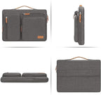 MOSISO 360 Protective Laptop Case 14 inch, 14 inch Laptop Sleeve Compatible with HP Lenovo Dell ASUS Acer, HP, Dell Latitude, Lenovo, Side Open Carrying Case with 4 Zipper Pockets&Handle, Taupe Gray
