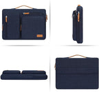 MOSISO 360 Protective Laptop Case 15 inch, 15 inch Laptop Sleeve Compatible with MacBook Air M4 M3 M2 2025 2024 2023, Dell XPS Plus, Side Open Carrying Case with 4 Zipper Pockets&Handle, Navy Blue