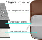 MOSISO Laptop Case 13 inch, 13 inch Laptop Sleeve Bag Compatible with MacBook Air 13 M4 M3 M2 M1 2025-2018 / Pro 13 M2 M1 2025-2016, Neoprene Computer Sleeve Bag with Small Case, Caramel Brown