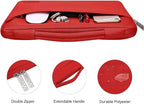MOSISO Compatible with MacBook Air 13 inch Case 2025 2024 2023 2022 M4 A3240 M3 A3113 M2 A2681, Hard Shell&Sleeve Bag&Keyboard Skin&Webcam Cover&Screen Film for MacBook Air 13.6 inch, Red