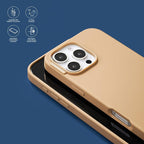 PopSockets iPhone 16 Pro Max Phone Case w/MagSafe Grip- Latte | Magnetic, Wireless Charging, Camera & Drop Protection, Brown, Plain, Cream, Beige, Summer Spring