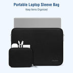 MOSISO Laptop Case 12.3 inch, 11.6-12.3 inch Laptop Sleeve Bag Compatible with MacBook Air 11.6, Acer HP Dell Lenovo Samsung ASUS, Surface Pro, Neoprene Computer Sleeve Bag with Small Case, Black