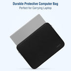 MOSISO Laptop Case 13.3 inch, 13-13.3 inch Laptop Sleeve Bag Compatible with MacBook Air/Pro 13 / Pro 14, HP Dell ASUS Lenovo Notebook, Neoprene Computer Sleeve Bag with Small Case, Black