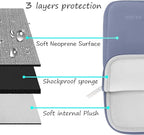 MOSISO Laptop Case 15 inch, 15 inch Laptop Sleeve Bag Compatible with MacBook Air 15 M4 A3241 M3 A3114 M2 A2941 2025 2024 2023, Dell XPS 15, Neoprene Computer Sleeve Bag with Small Case, Lavender Gray
