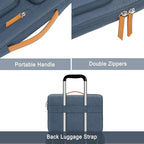 MOSISO 360 Protective Laptop Case 13.3 inch, 13-13.3 inch Laptop Sleeve Compatible with MacBook Air/Pro 13 / Pro 14,HP Dell Acer ASUS,Side Open Carrying Case with 4 Zipper Pockets&Handle, Haze Blue