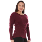 Midweight Women's Wool Crew Top -  100% Merino Wool