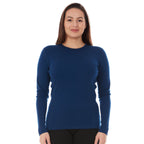 Midweight Women's Wool Crew Top -  100% Merino Wool