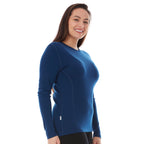 Midweight Women's Wool Crew Top -  100% Merino Wool