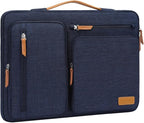 MOSISO 360 Protective Laptop Case 15 inch, 15 inch Laptop Sleeve Compatible with MacBook Air M4 M3 M2 2025 2024 2023, Dell XPS Plus, Side Open Carrying Case with 4 Zipper Pockets&Handle, Navy Blue