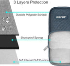 MOSISO Laptop Case 15 inch, 15 inch Laptop Sleeve Compatible with MacBook Air 15 M4 A3241 M3 A3114 M2 A2941 2025 2024 2023,Dell XPS 15,Polyester Vertical Computer Sleeve Bag with Pocket, Haze Blue