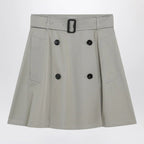 Burberry - Beige trench mini skirt in gabardine
