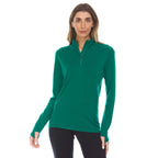 Midweight Women's Wool 1/4 Zip - 100% Merino Wool