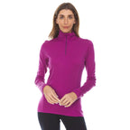 Midweight Women's Wool 1/4 Zip - 100% Merino Wool