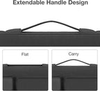 MOSISO 360 Protective Laptop Case 13.3 inch, 13-13.3 inch Laptop Sleeve Compatible with MacBook Air/Pro 13 / Pro 14, HP Dell ASUS Lenovo, Side Open Bag with 2 Raised&1 Flapover Pockets, Black
