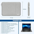 MOSISO Laptop Case 17.3 inch, 17-17.3 inch Laptop Sleeve Compatible with Dell, HP, Lenovo, Asus, Acer, Alienware, Polyester Vertical Computer Sleeve Bag with Pocket, Gray