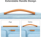 MOSISO 360 Protective Laptop Case 13.3 inch, 13-13.3 inch Laptop Sleeve Compatible with MacBook Air/Pro 13 / Pro 14,HP Dell Acer ASUS,Side Open Carrying Case with 4 Zipper Pockets&Handle, Air Blue