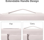 MOSISO 360 Protective Laptop Case 13.3 inch, 13-13.3 inch Laptop Sleeve Compatible with MacBook Air/Pro 13 / Pro 14, HP Dell ASUS Lenovo, Side Open Bag with 2 Raised&1 Flapover Pockets, Stone Gray
