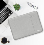 MOSISO Laptop Case 17.3 inch, 17-17.3 inch Laptop Sleeve Compatible with Dell, HP, Lenovo, Asus, Acer, Alienware, Polyester Vertical Computer Sleeve Bag with Pocket, Gray