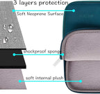 MOSISO Laptop Case 13.3 inch, 13-13.3 inch Laptop Sleeve Bag Compatible with MacBook Air/Pro 13 / Pro 14, HP Dell ASUS Lenovo Notebook, Neoprene Computer Sleeve Bag with Small Case, Deep Teal