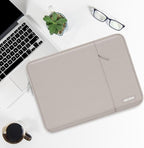MOSISO Laptop Case 15 inch, 15 inch Laptop Sleeve Compatible with MacBook Air 15 M4 A3241 M3 A3114 M2 A2941 2025 2024 2023,Dell XPS 15,Polyester Vertical Computer Sleeve Bag with Pocket, Stone Gray