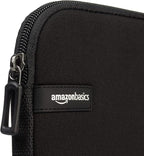 Amazon Basics 14 inch Laptop Sleeve, Compatible Protective Case with Zipper for MacBook Pro, MacBook Air - Black
