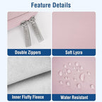 MOSISO Laptop Case 13 inch, 13 inch Laptop Sleeve Bag Compatible with MacBook Air 13 M4 M3 M2 M1 2025-2018 / Pro 13 M2 M1 2025-2016, Neoprene Computer Sleeve Bag with Small Case, Baby Pink
