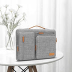 MOSISO 360 Protective Laptop Case 15 inch, 15 inch Laptop Sleeve Compatible with MacBook Air M4 M3 M2 2025 2024 2023, Dell XPS Plus, Side Open Carrying Case with 4 Zipper Pockets&Handle, Gray