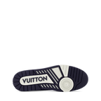 Louis Vuitton LV Trainer Indigo Blue Denim Sneakers with Swarovski Pearls