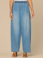 "Ab"leisure Skyrise Relaxed Straight Leg Glider Jeans with Snap Hem