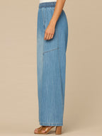 "Ab"leisure Skyrise Relaxed Straight Leg Glider Jeans with Snap Hem