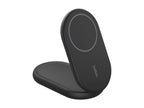 Belkin BoostCharge - Wireless charging stand - magnetic, foldable, with Qi2 + AC power adapter - 15 Watt - 3 A - Fast Charge, WIB007TTBK