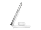 Belkin - Wireless charging stand - magnetic, foldable, with Qi2 + AC power adapter - 15 Watt - Fast Charge - white WIZ028TTWH