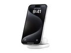 Belkin - Wireless charging stand - magnetic, foldable, with Qi2 + AC power adapter - 15 Watt - Fast Charge - white WIZ028TTWH