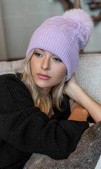 Cable-Knit Cashmere Beanie