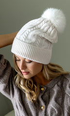 Cable-Knit Cashmere Beanie