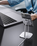 Lamicall Adjustable Aluminum Phone Stand for MagSafe Charger for Magsafe Accessories [Not fits iPhone 14-13-12][MagSafe Charger Not Included]