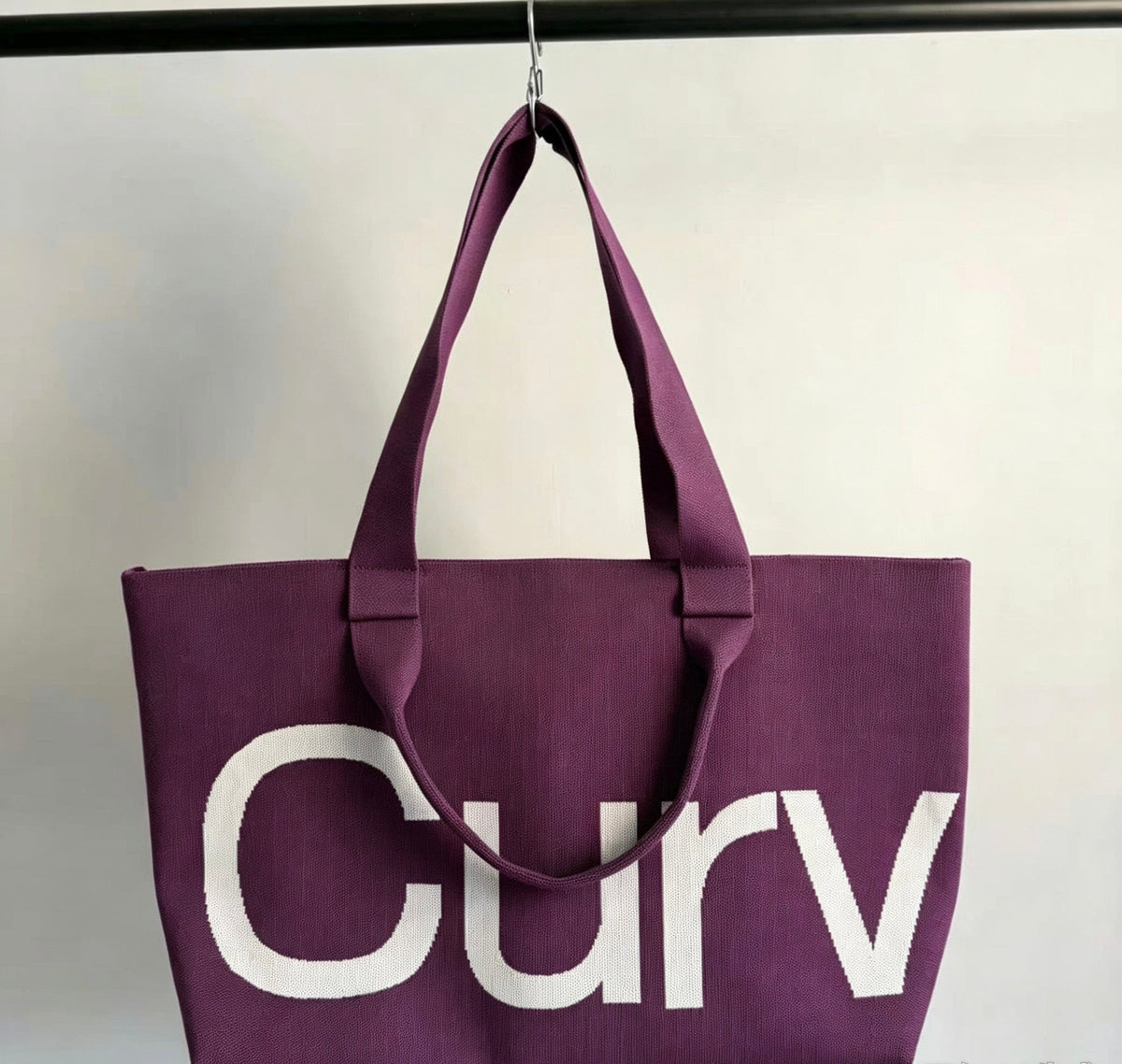 Curves Knit Tote (Lemongrass)