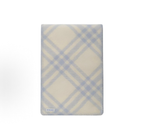 Burberry Women Wool Knit Scarf, Logo Check Pattern, Dive Blue