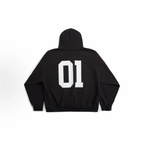 Balenciaga 01 Varsity Hoodie Unisex Black