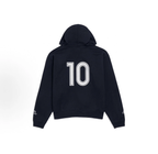 Balenciaga Soccer Series Zip‑Up Hoodie Oversized Unisex Navy Sweatshirt