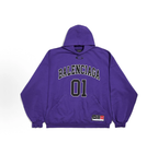 Balenciaga 01 Varsity Hoodie Unisex Purple